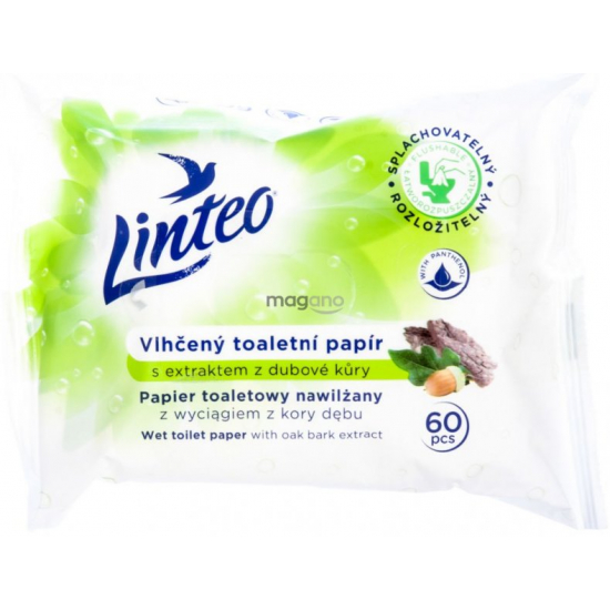 Linteo vlhčený toaletný papier 60ks  dubová kôra