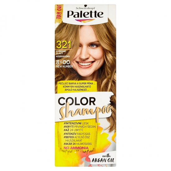 Schwarzkopf Palette Color Shampoo farba na vlasy Stredneplavý 8-00