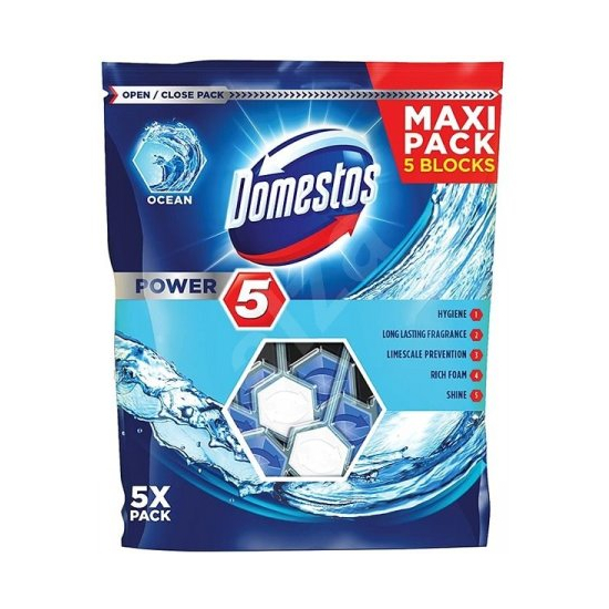 Domestos WC Blok 5x55g Power 5 Ocean