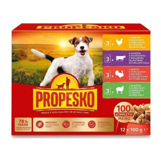 Propesko kapsičky pre psov kura-hov-mor-jah 12x100g