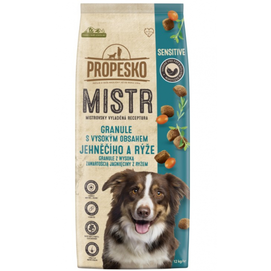 Propesko Mistr Granule pre psov 12kg jahňa-ryža