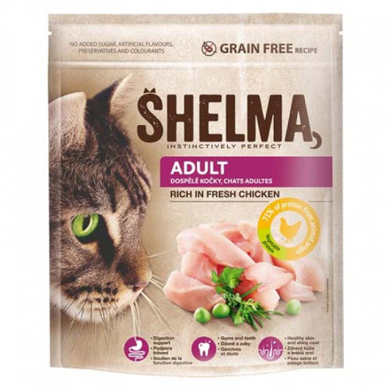 Shelma Granule pre mačky adult 750g kura