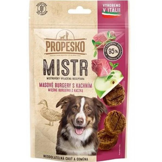 Propesko Snack pre psov kačacie mini burgery 60g