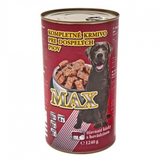Max konverva pre psov 1240g hovädzia
