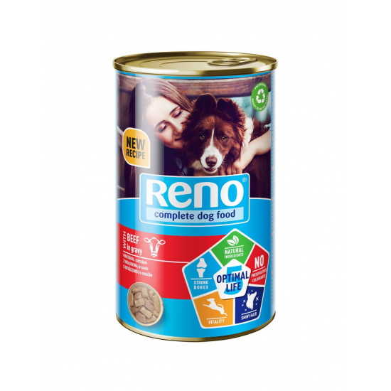 Reno konzerva pre psy hovädzie Optimal Life5 1240g