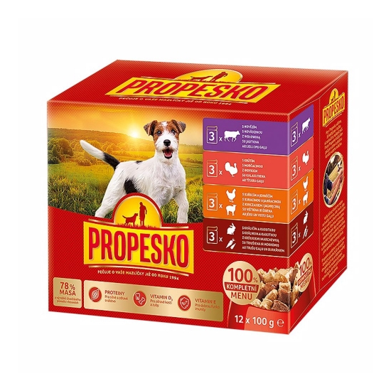 Propesko kapsičky pre psov kur-jah, hyd, krá-mrk, hov 12x100g