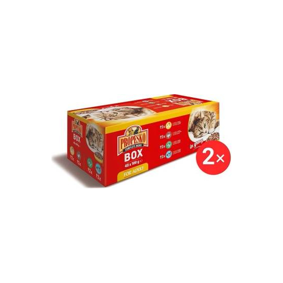Propesko kapsičky pre mačky giga box 48x100g mäso, ryba