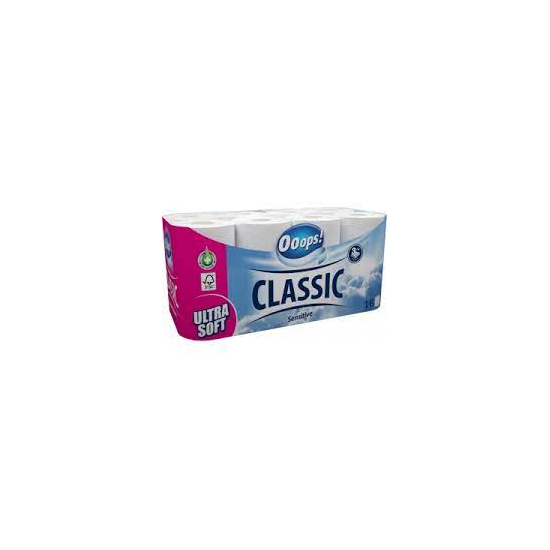 Ooops! Toaletný papier Classic Sensitive/16ks/3 vrstvové
