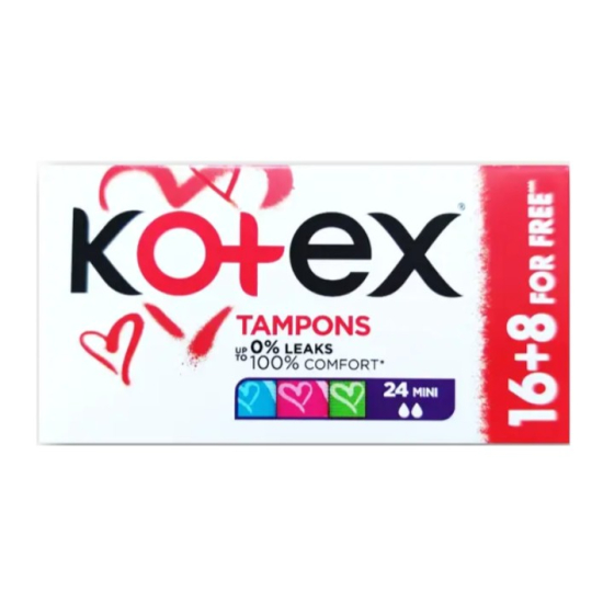 Kotex tampóny Mini 16+8ks