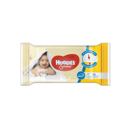 Huggies detské obrúsky 56ks Unistar