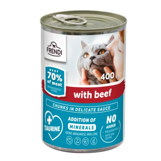 FRENDI konzerva pre mačky hovädzia 400g
