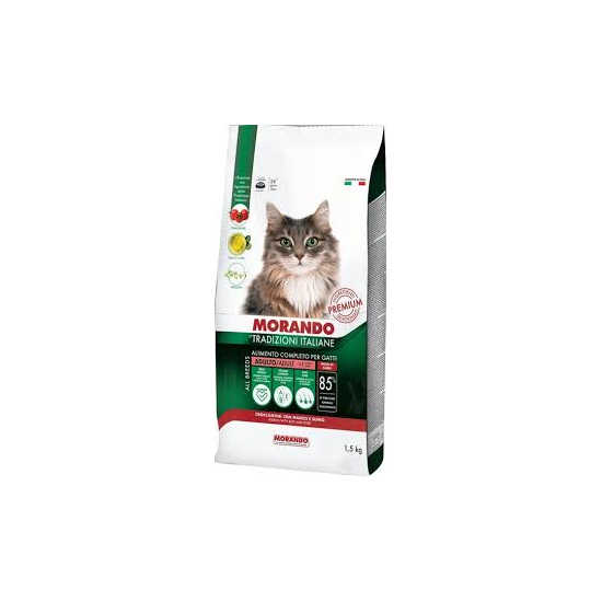 MORANDO krmivo pre mačky Hovädzina+Bravč. 1,5kg