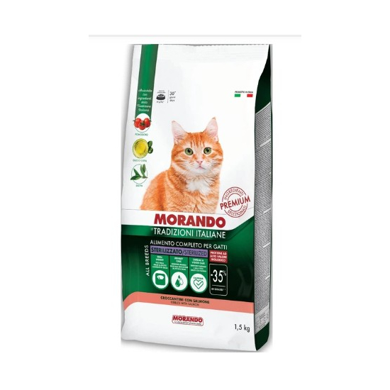 MORANDO krmivo pre sterilizované mačky Losos 1,5kg