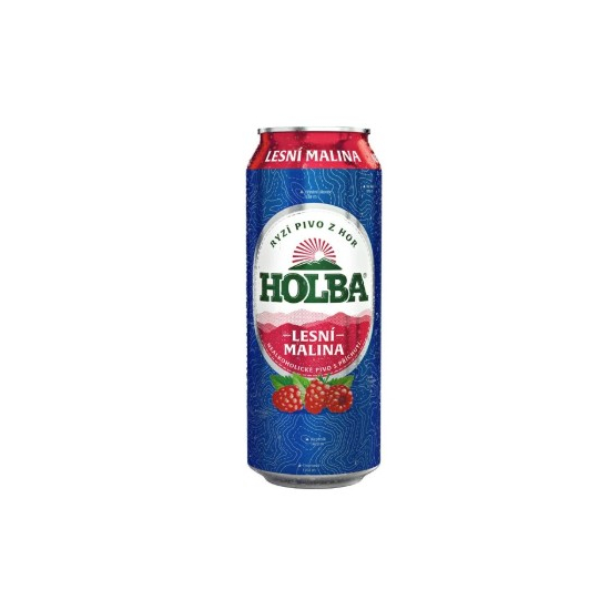 HOLBA Lesná malina, nealko v plech. 0,5L