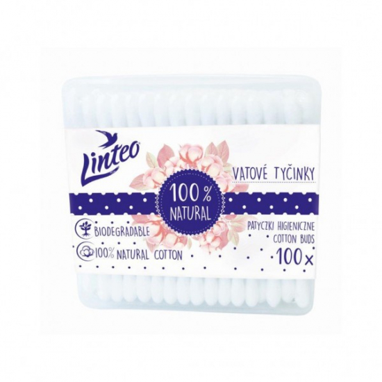 Vatové tyčinky Linteo 100ks box