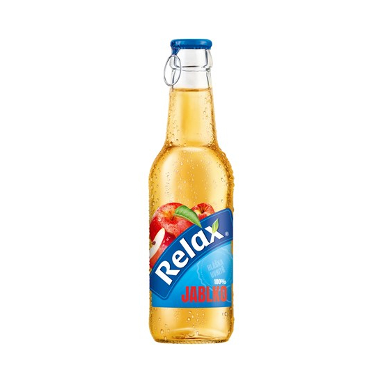 Relax viečko 0,25L sklo 100% jablko