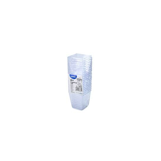 HP Fingerfood pohárik hranatý číry 72x72xmm/230ml/20ks