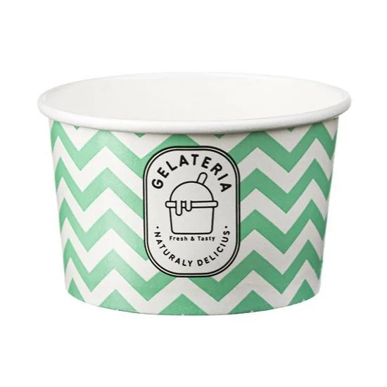 HP Miska na zmrzlinu 250ml Zigzag zelený/50ks