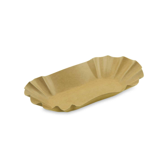 HP48203 papierová miska nepremastiteľná oválna kraft 17,5x10,5x3cm/250ks