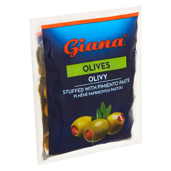 Giana Zelené olivy pl.paprikou 200ml