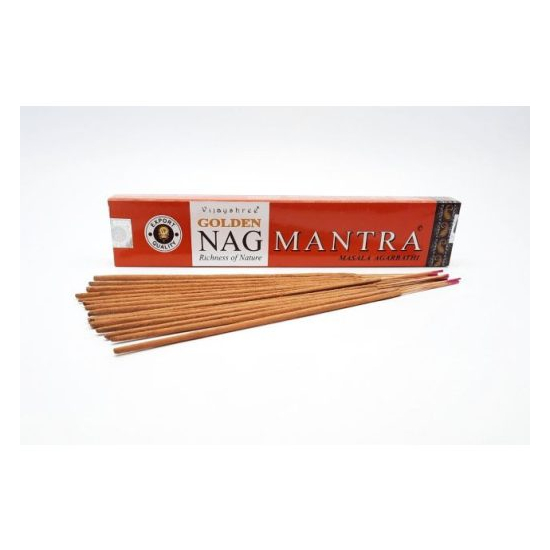 ZENHOME Vonné paličky Golden Nag Mantra 100% natural 15ks/bal