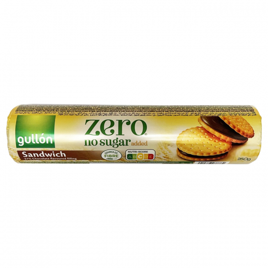 Gullón Keksy plnené kakaovým krémom so sladidlom, 250g