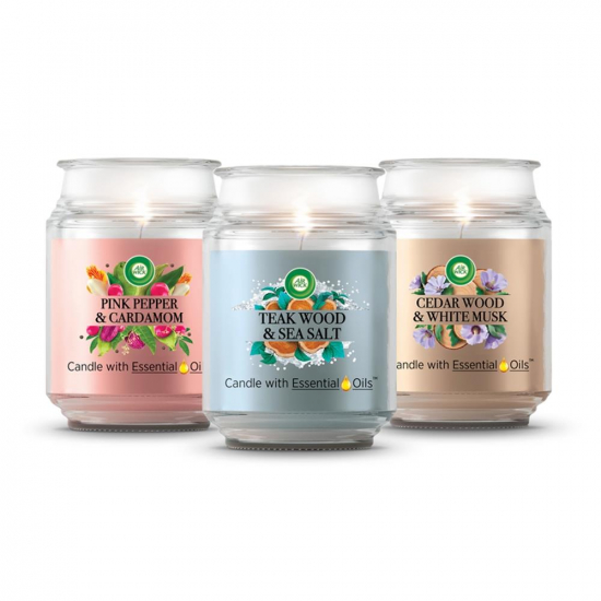 Air Wick sviečka 480g Teak Wood&Sea Salt