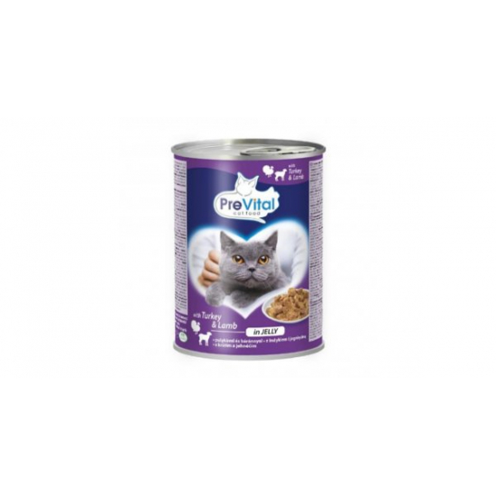 PreVital konzervy pre mačky morka-jahňa 415g